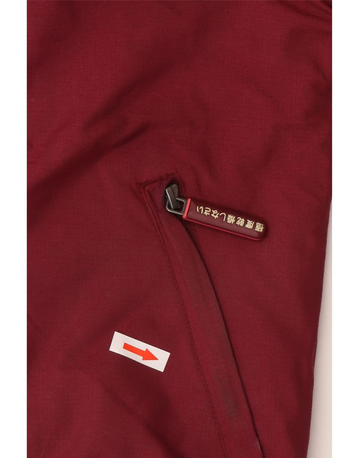 Superdry γυναικείο μπουφάν μπουφάν με κουκούλα UK 14 Medium Burgundy Polyester