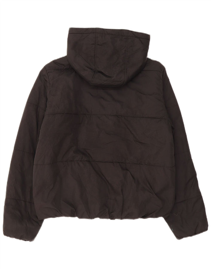 Marks & Spencer Γυναικείο μπουφάν με κουκούλα UK 12 μεσαίο μαύρο πολυεστέρα