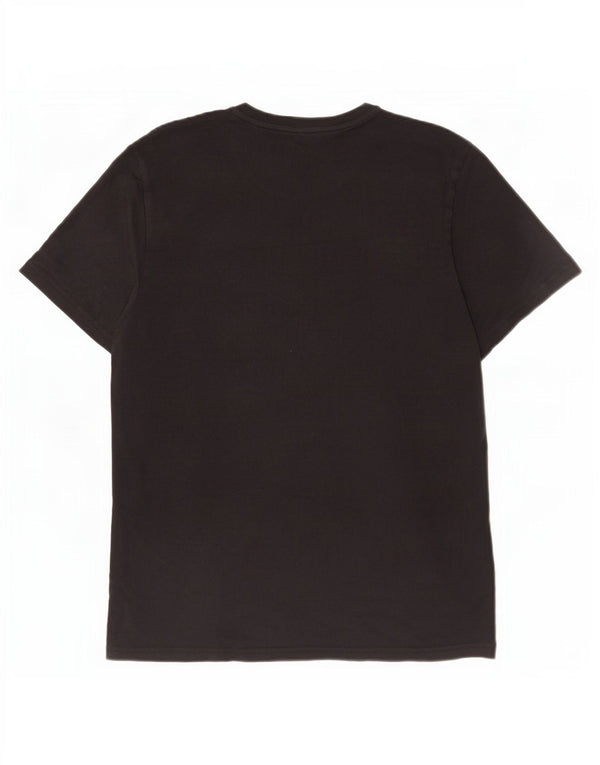 Jack Wills Ανδρικό γραφικό μπλουζάκι Classic Fit Top Μεσαίο μαύρο βαμβακερό
