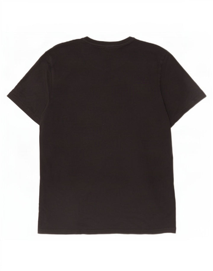 Jack Wills Ανδρικό γραφικό μπλουζάκι Classic Fit Top Μεσαίο μαύρο βαμβακερό