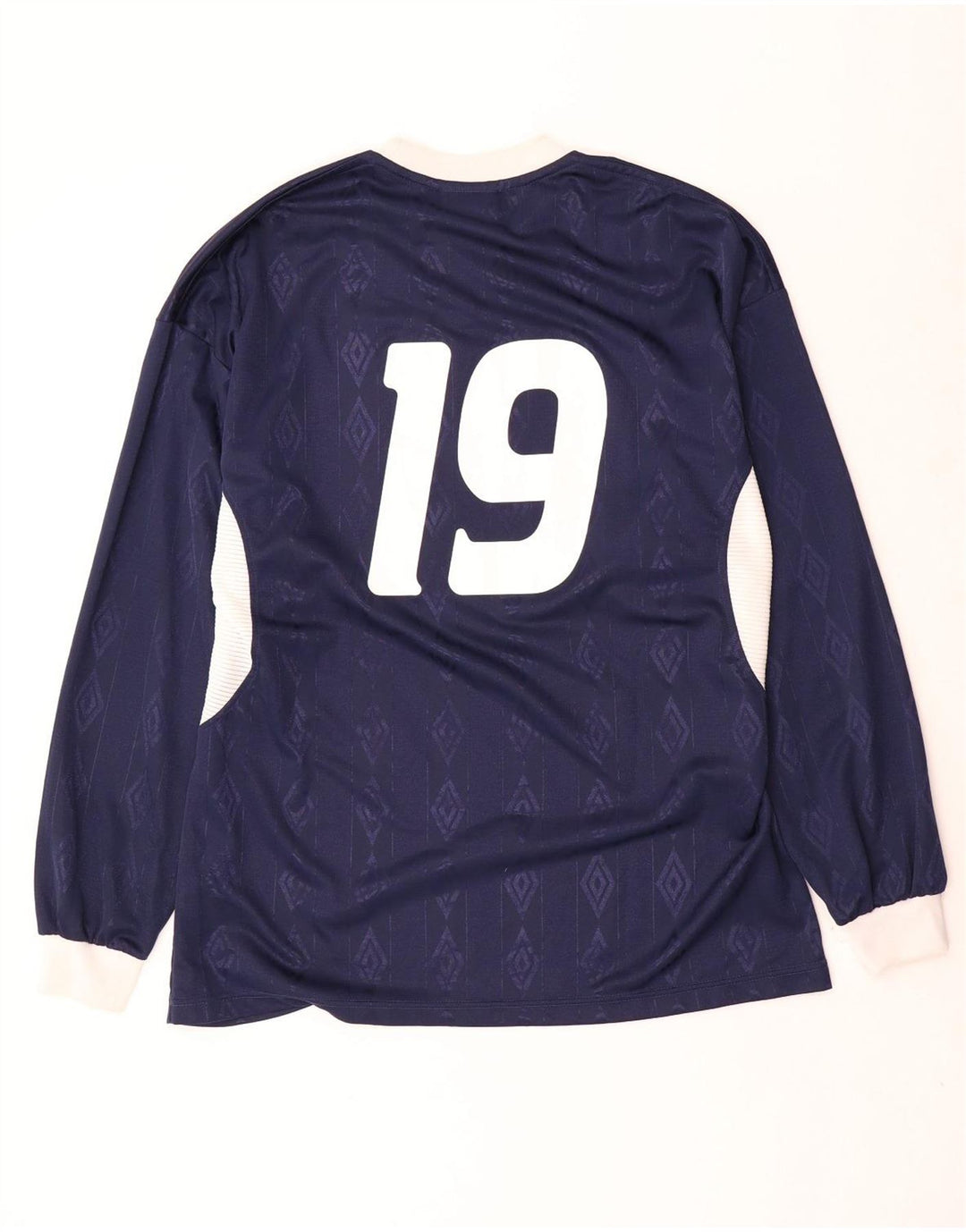 Ανδρικό γραφικό τοπ Umbro Μακρυμάνικο XL Navy Blue γεωμετρικός πολυεστέρας