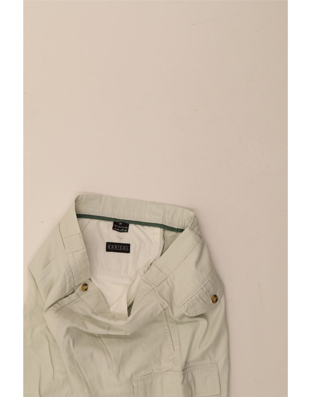 BARISAL Mens Cargo Shorts IT 50 Large W34  Off White Cotton Vintage Barisal and Second-Hand Barisal from Messina Hembry 