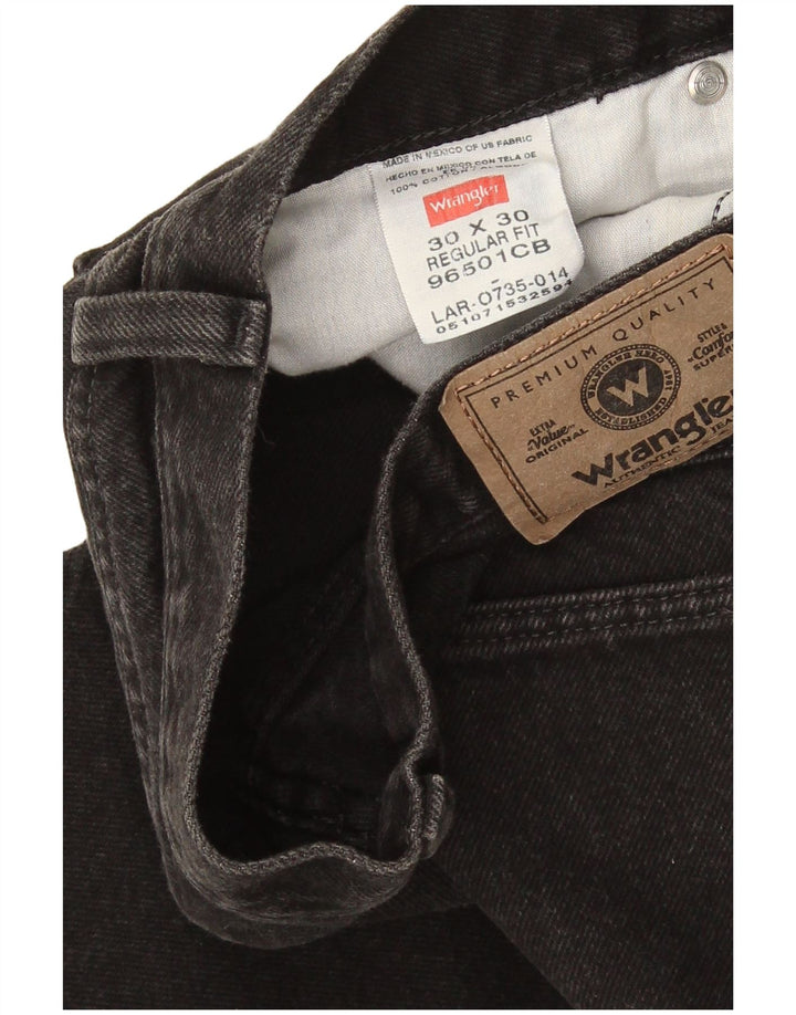 Ανδρικό τζιν ίσιο Wrangler Regular Fit W30 L30 μαύρο βαμβακερό