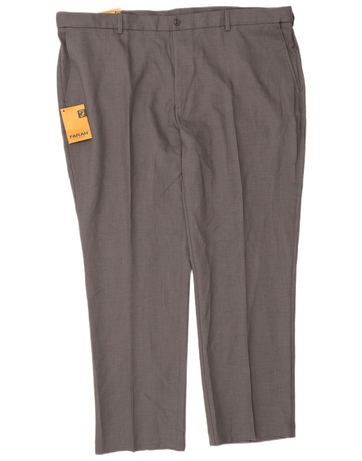 Farah Ανδρικό ίσιο παντελόνι Chino W48 L31 Γκρι Πολυεστέρας