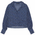 Zara Γυναικείο πουκάμισο UK 14 Medium Blue Animal Print