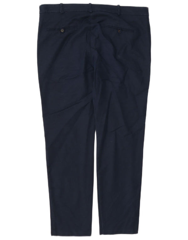 Zara Γυναικείο Slim παντελόνι Chino EU 40 Medium W30 L27 Navy Blue Cotton