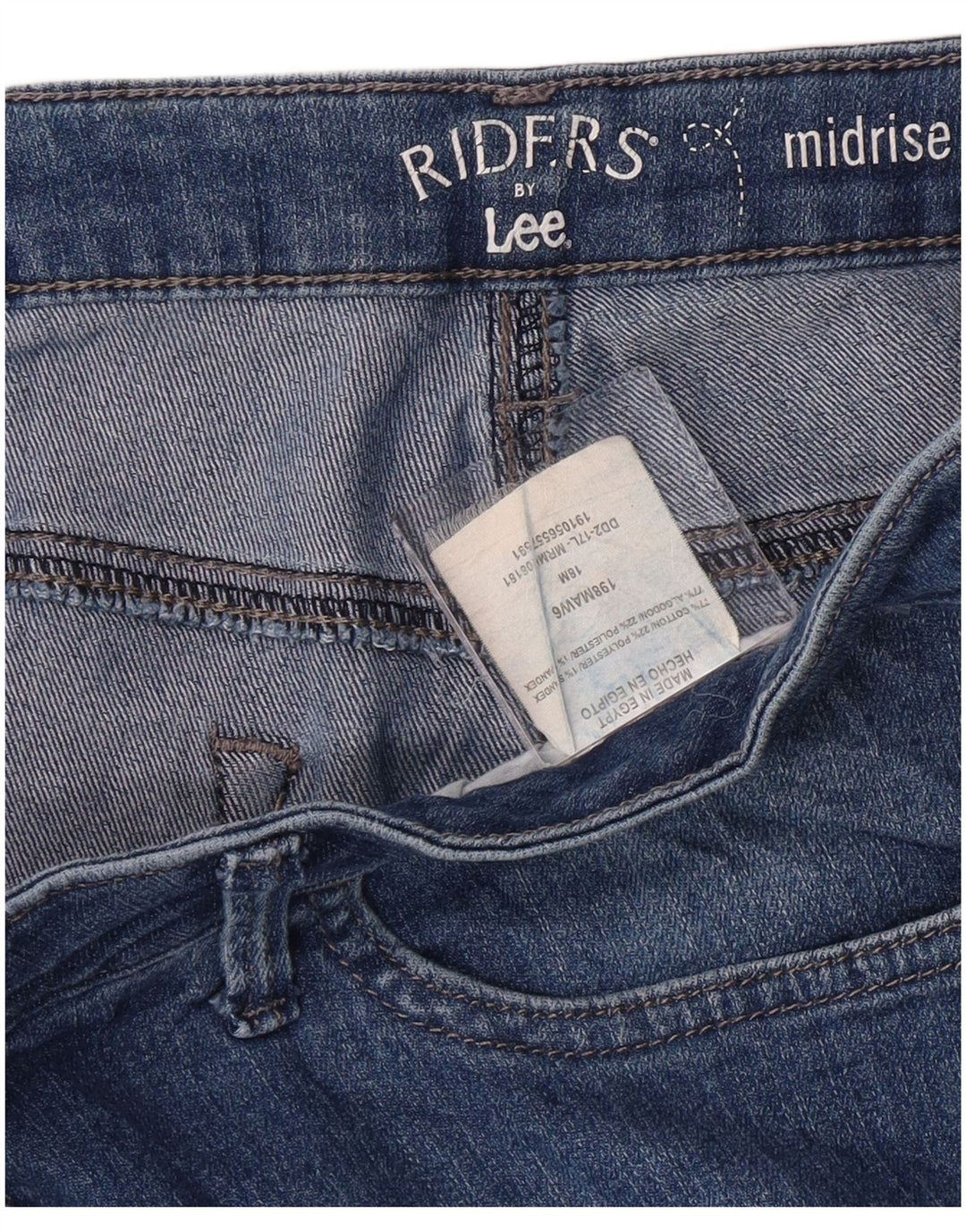 Lee Γυναικείο ψηλόμεσο Capri Jeans US 18 2XL W40 L20 Μπλε βαμβακερό