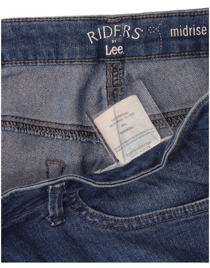 Lee Γυναικείο ψηλόμεσο Capri Jeans US 18 2XL W40 L20 Μπλε βαμβακερό