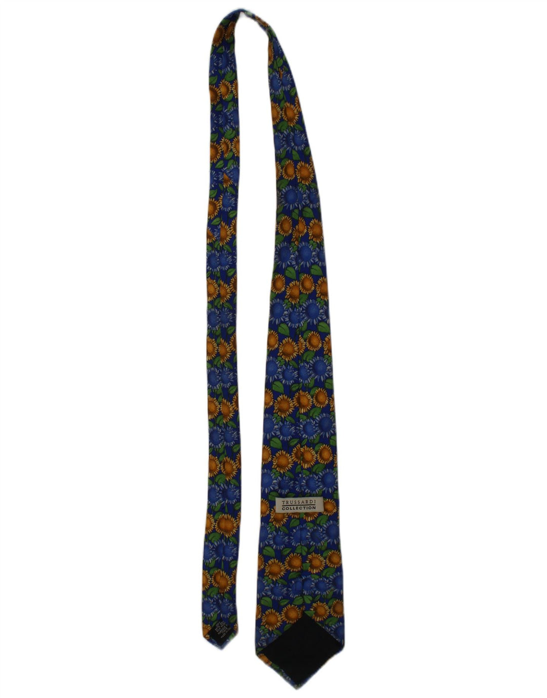 Ανδρική γραφική γραβάτα Trussardi One Size Blue Floral Silk