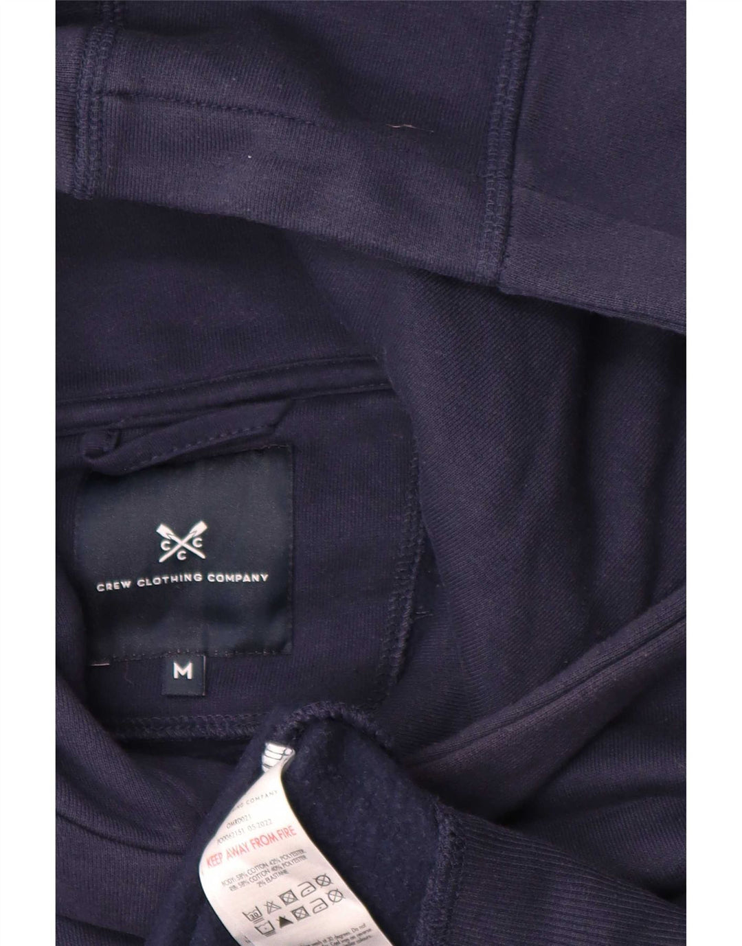Crew Clothing Ανδρικά Hoodie Jumper από μεσαίο μπλε βαμβακερό