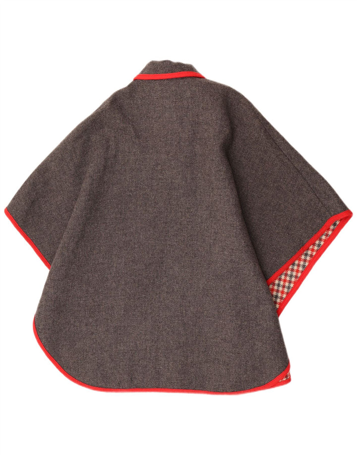 Vintage γυναικείο παλτό Cape One Size Grey Wool