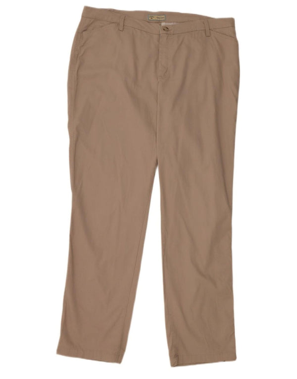 LEE Mens Riders Straight παντελόνι Chino US 18 XL W40 L33 Μπεζ βαμβακερό
