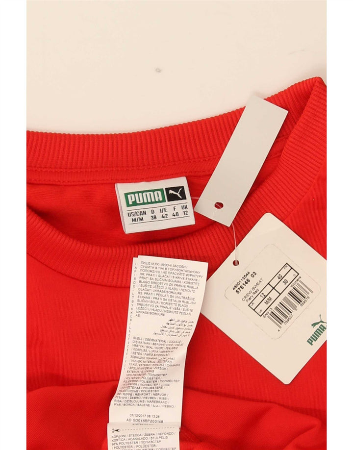 Γυναικείο γραφικό φούτερ Puma Jumper UK 12 Medium Red Colourblock