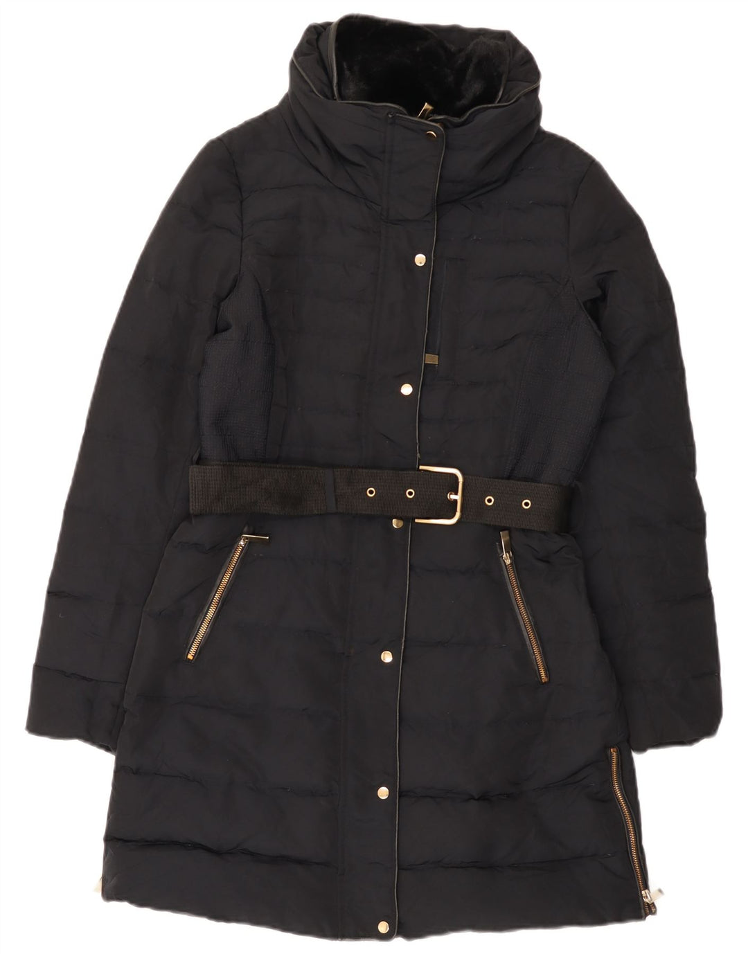 Zara Γυναικείο παλτό UK 14 Medium Black