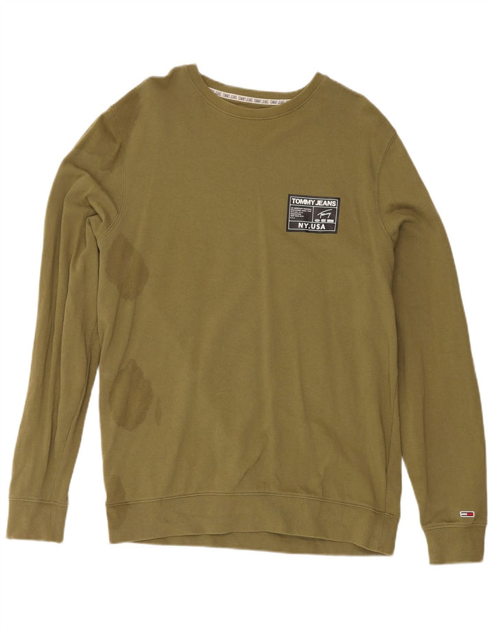 Ανδρικό φούτερ Tommy Hilfiger Jumper Μεγάλο Χακί Βαμβακερό
