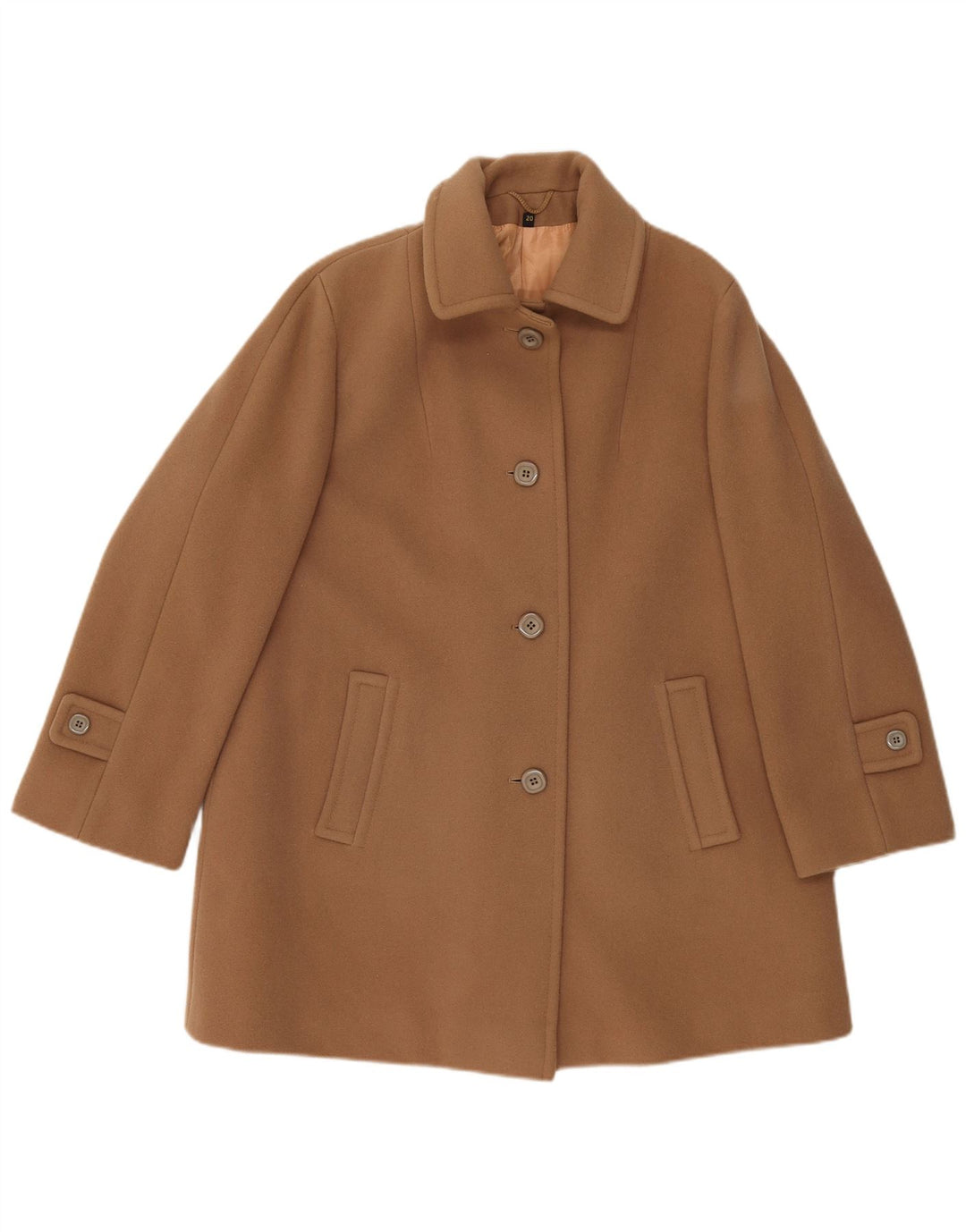 LAMPERT Γυναικείο Πανωφόρι UK 20 2XL Καφέ Μαλλί αρνιού