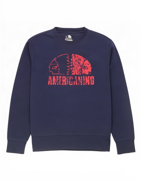Ανδρικό γραφικό φούτερ Americanino Jumper XL Navy Blue Cotton