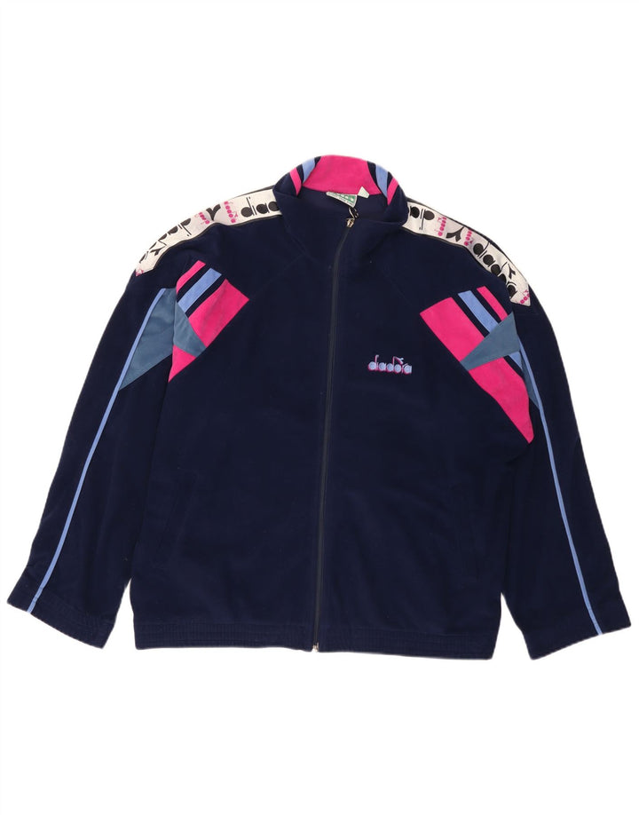 DIADORA Ανδρική αθλητική φόρμα γραφικών Top Jacket UK 40 Medium Navy Blue