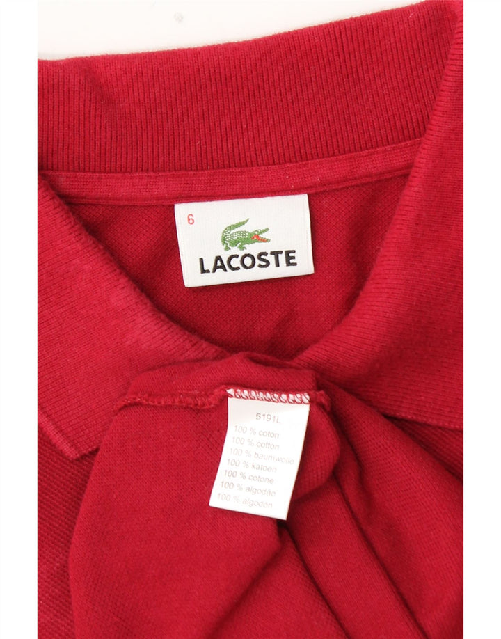 Ανδρικό μπλουζάκι πόλο LACOSTE 6 XL Κόκκινο βαμβακερό