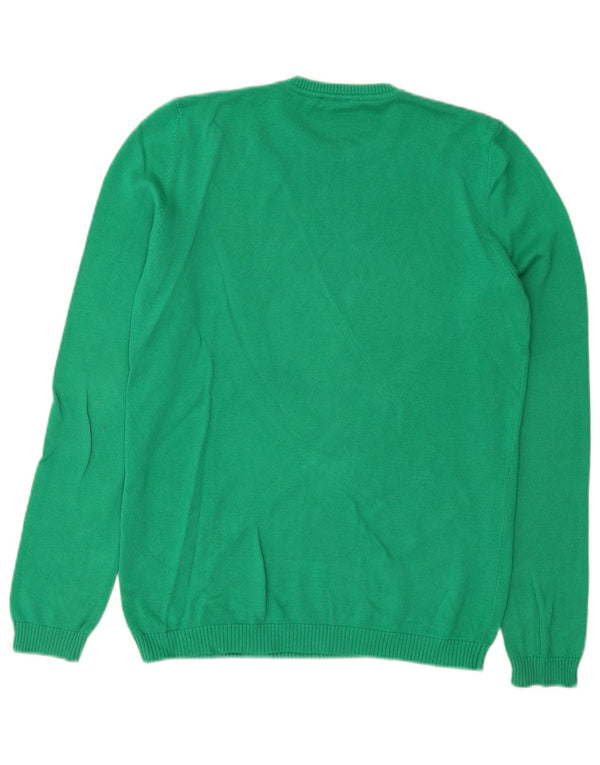 Πουλόβερ Benetton Boys Crew Neck Jumper 13-14 ετών 3XL πράσινο βαμβακερό