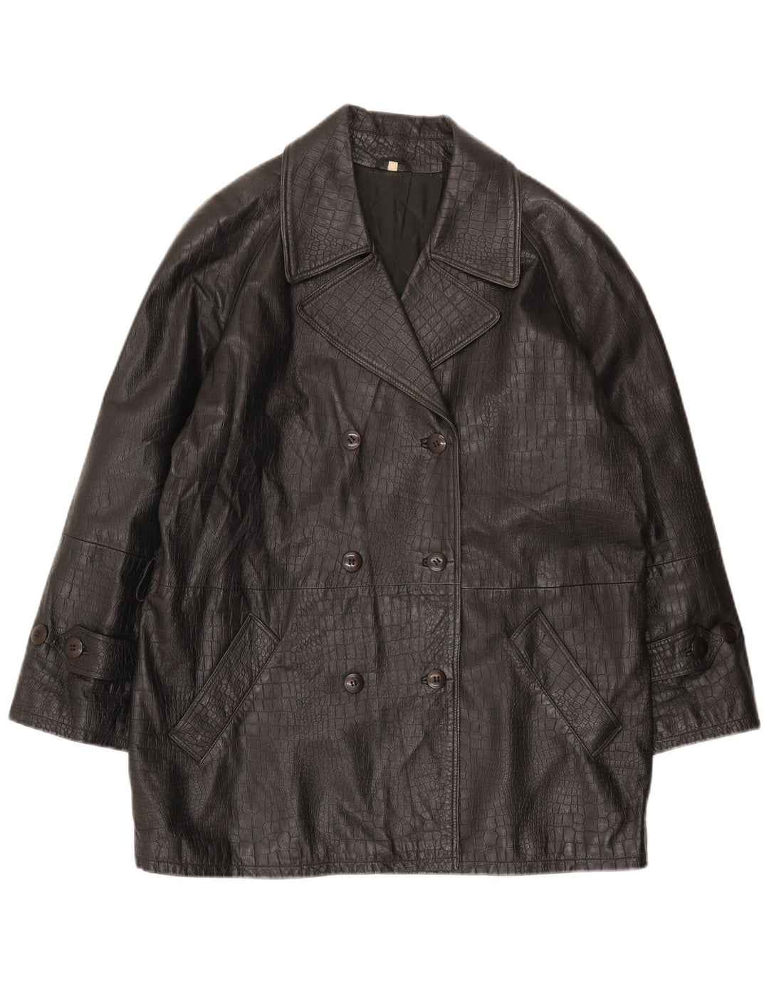 Conbipel Γυναικείο παλτό με διπλό στήθος IT 40 Small Black Animal Print
