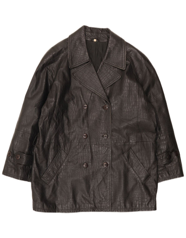 Conbipel Γυναικείο παλτό με διπλό στήθος IT 40 Small Black Animal Print