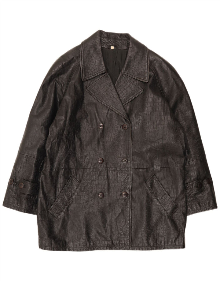 Conbipel Γυναικείο παλτό με διπλό στήθος IT 40 Small Black Animal Print