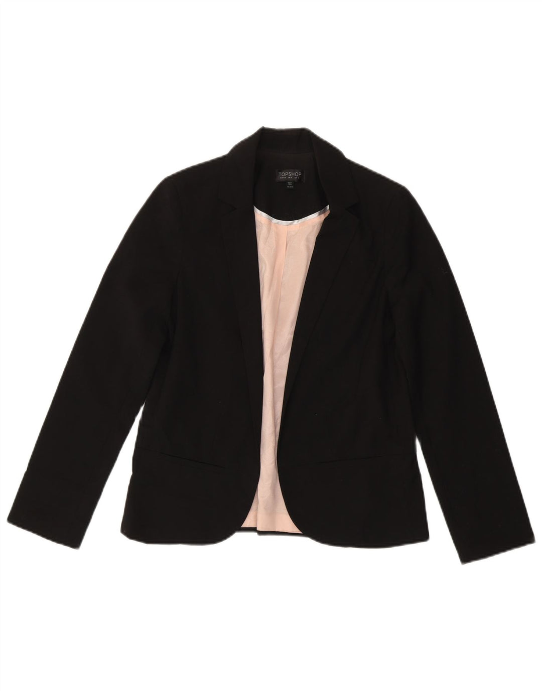 Topshop Γυναικείο Open Blazer Jacket UK 8 Small Black Polyester