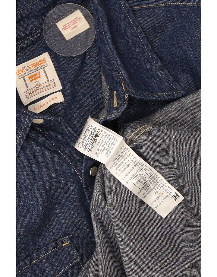 Ανδρικό τζιν πουκάμισο Levi's μεσαίο μπλε βαμβακερό