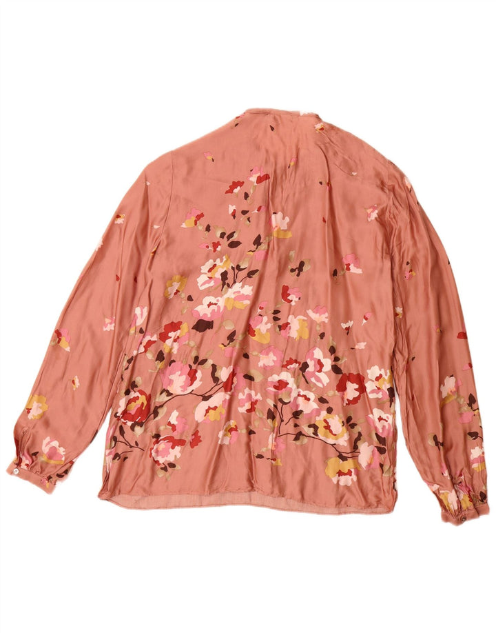 Massimo Dutti Γυναικεία Μπλούζα Top EU 40 Medium Pink Floral Viscose
