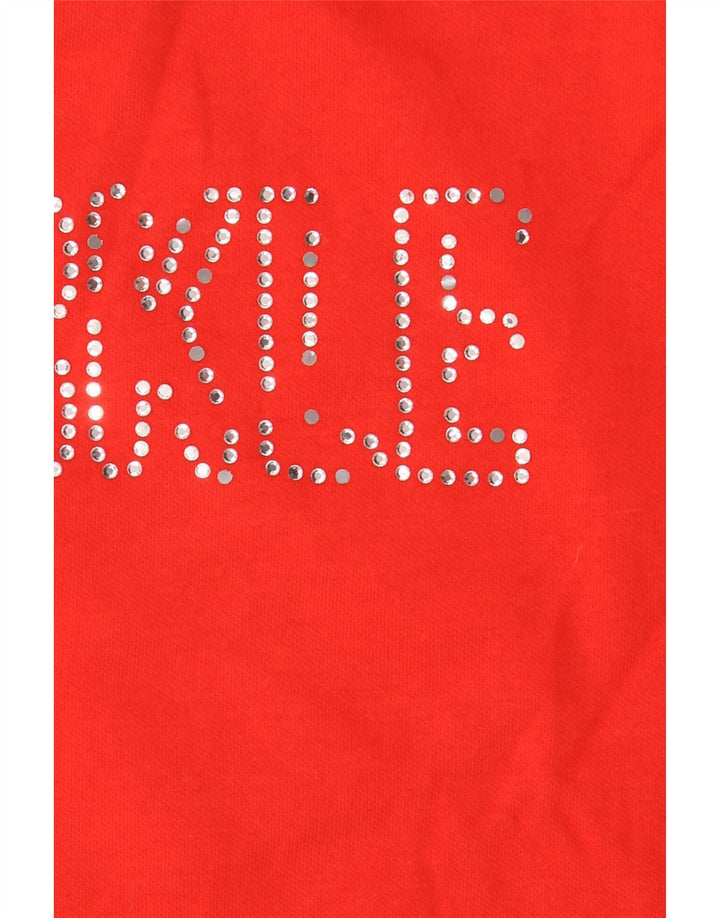 Marks & Spencer Γυναικεία φούτερ με γραφικά Loose Fit Jumper UK 12 Medium Red