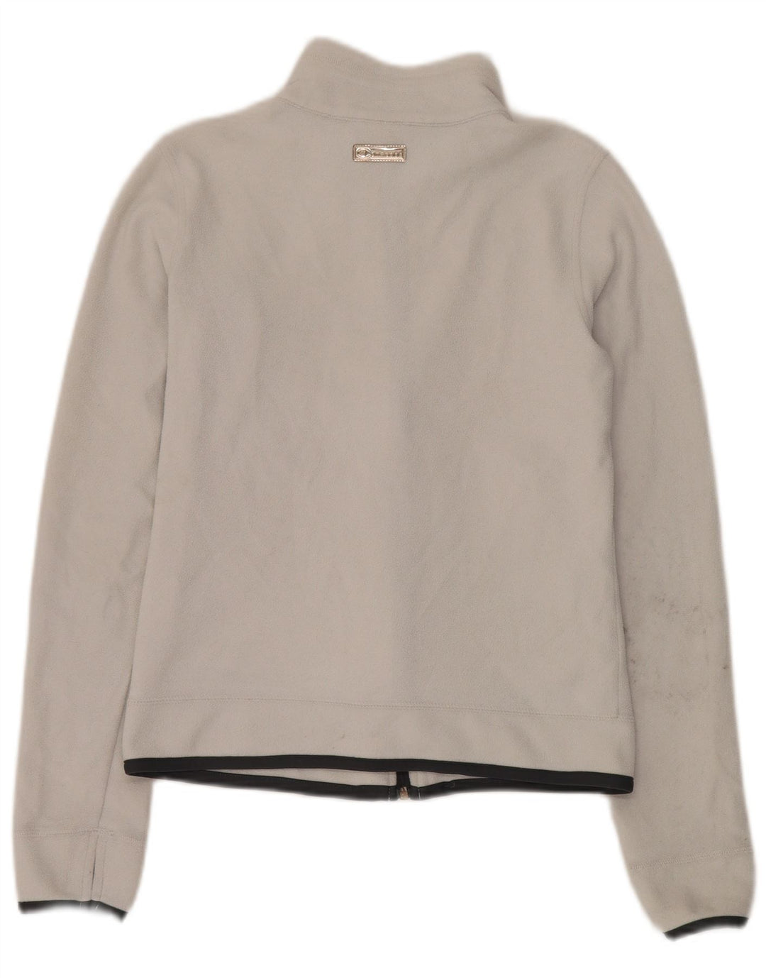 Champion Womens Graphic Fleece Jacket UK 10 Small White Polyester