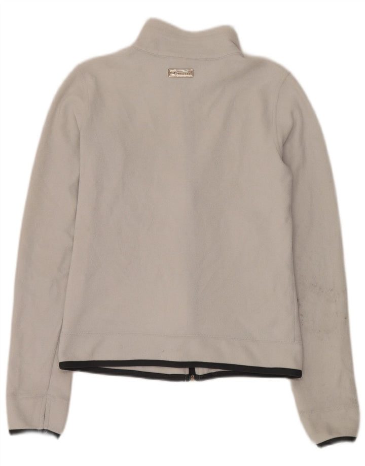 Champion Womens Graphic Fleece Jacket UK 10 Small White Polyester