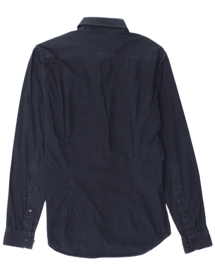 Ανδρικό πουκάμισο G-Star Μικρό Βαμβακερό Navy Blue