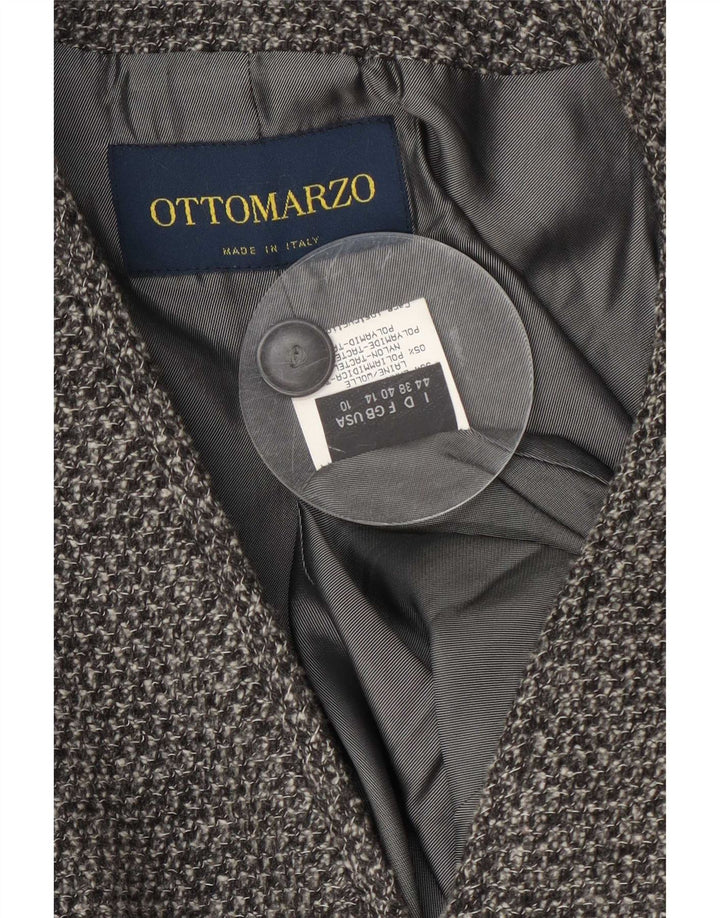 Vintage γυναικείο σακάκι με 3 κουμπιά UK 14 Large Grey Wool
