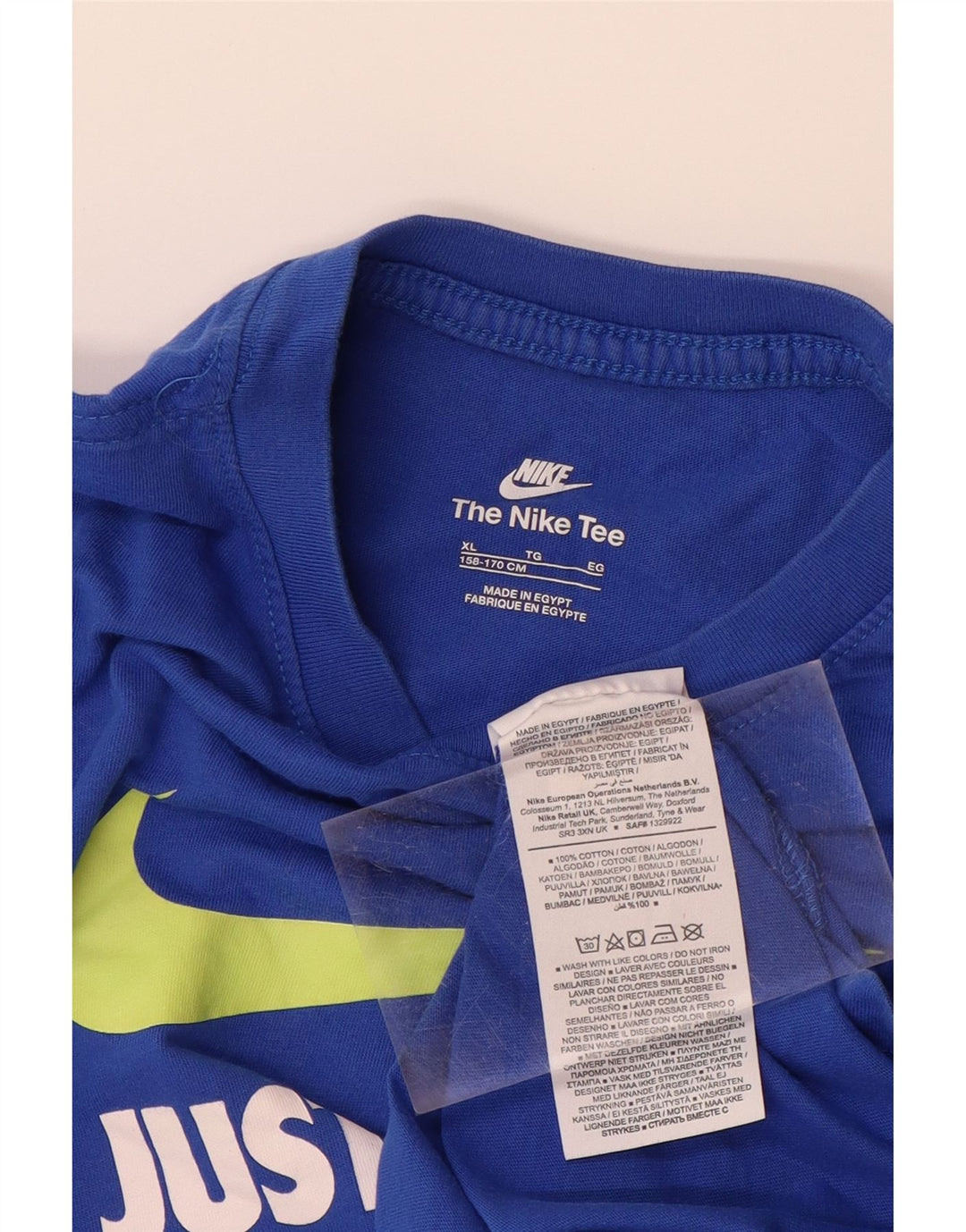 Γραφικό μπλουζάκι NIKE για αγόρια 13-14 ετών XL μπλε βαμβακερό