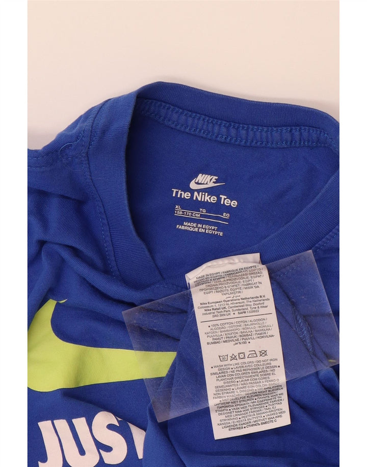 Γραφικό μπλουζάκι NIKE για αγόρια 13-14 ετών XL μπλε βαμβακερό