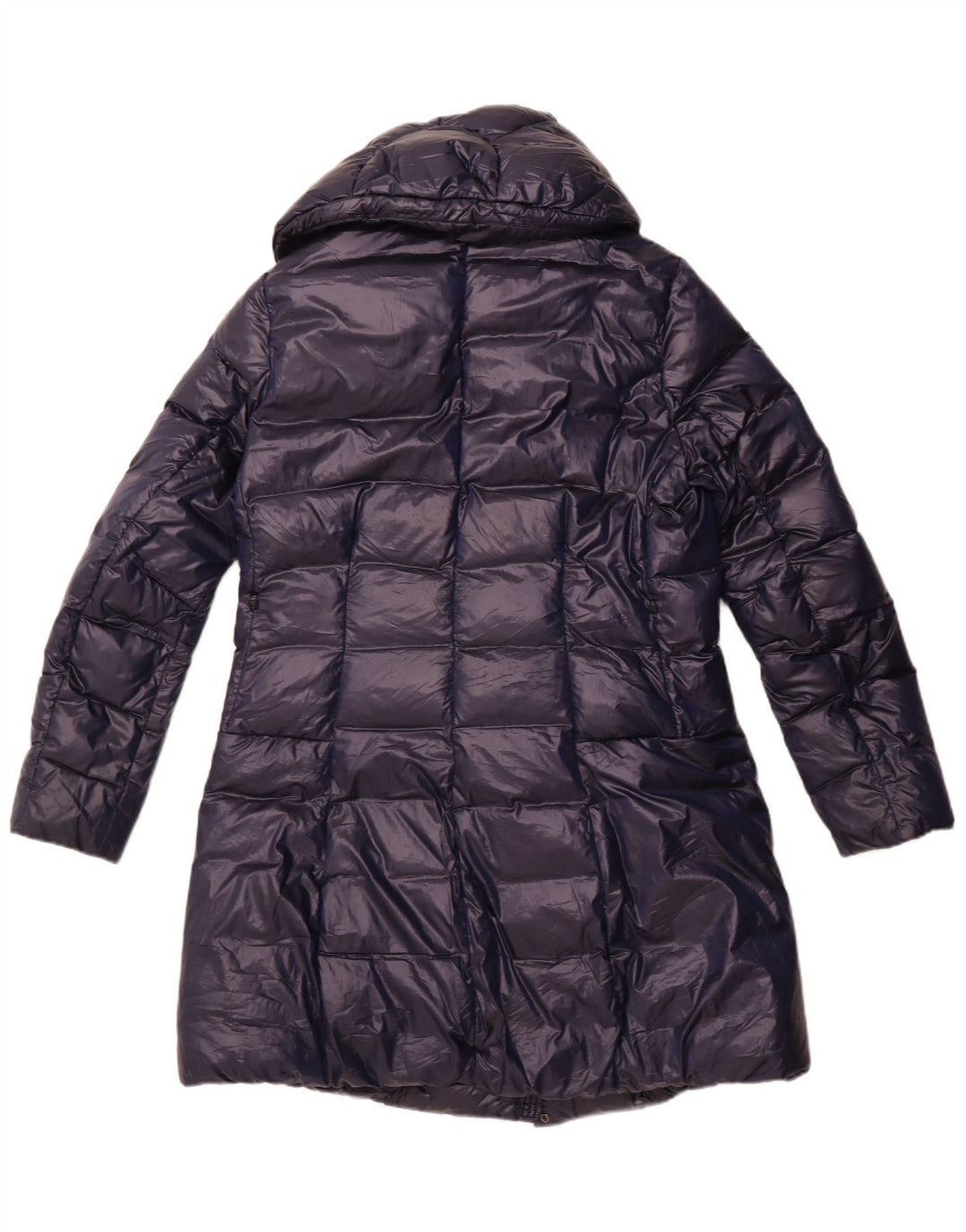 Blauer Γυναικείο παλτό με κουκούλα UK 18 XL Navy Blue Polyester