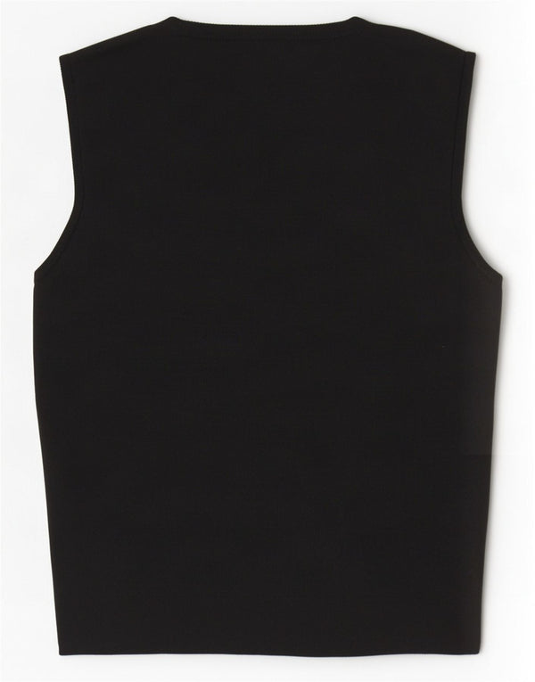 Zara Γυναικείο γιλέκο Crop UK 8 Small Black Polyester