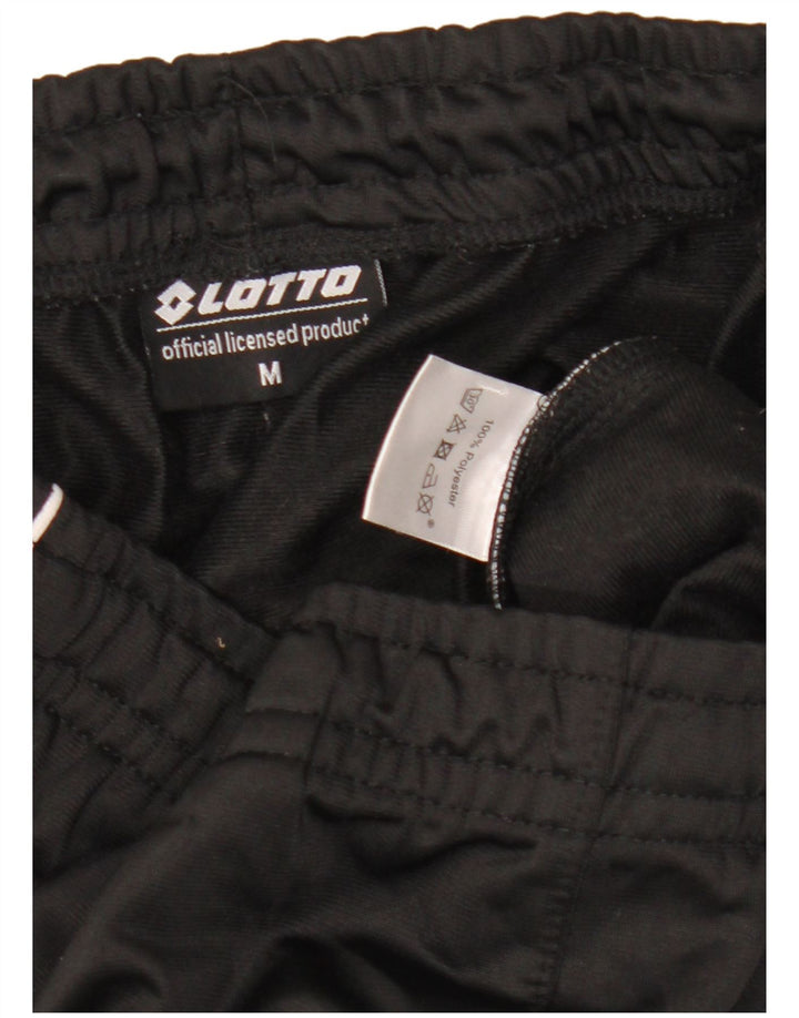 Ανδρική αθλητική φόρμα Lotto Παντελόνι από μεσαίο μαύρο πολυεστέρα