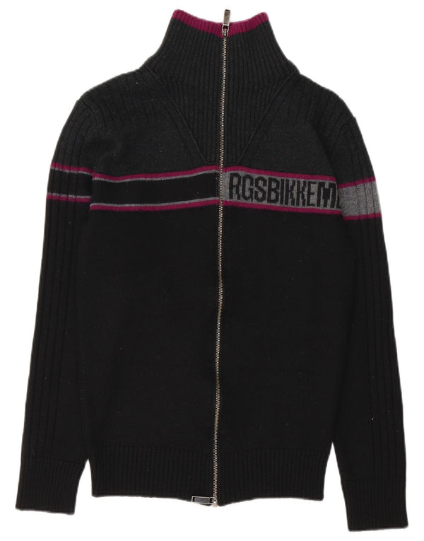Γυναικείο πουλόβερ Bikkembergs γραφικά ζακέτα UK 14 Medium Black Colourblock