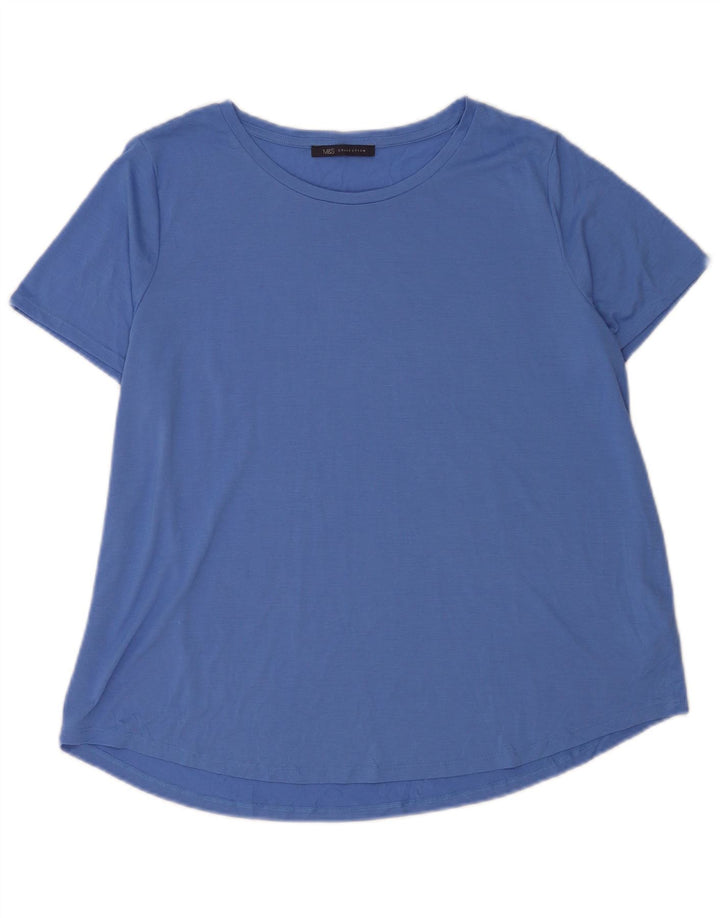 Marks & Spencer Γυναικείο T-Shirt Top UK 20 2XL Blue Polyester