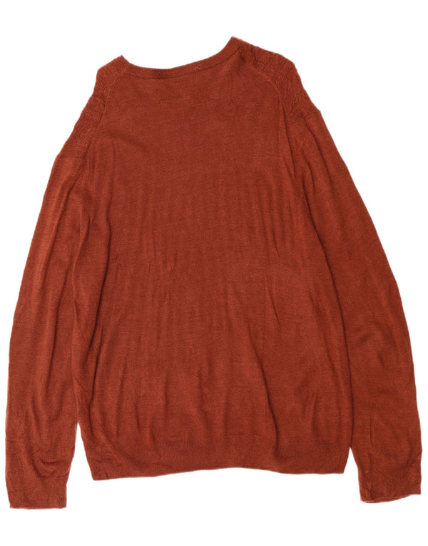 DOCKERS Ανδρικό πουλόβερ με λαιμόκοψη XL καφέ ακρυλικό