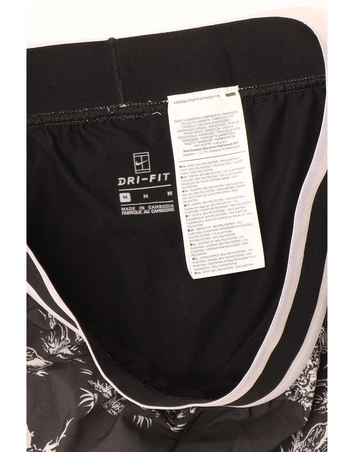 Γυναικείο αθλητικό σορτς Nike με γραφικό Dri Fit UK 14 μεσαίο μαύρο πολυεστέρα