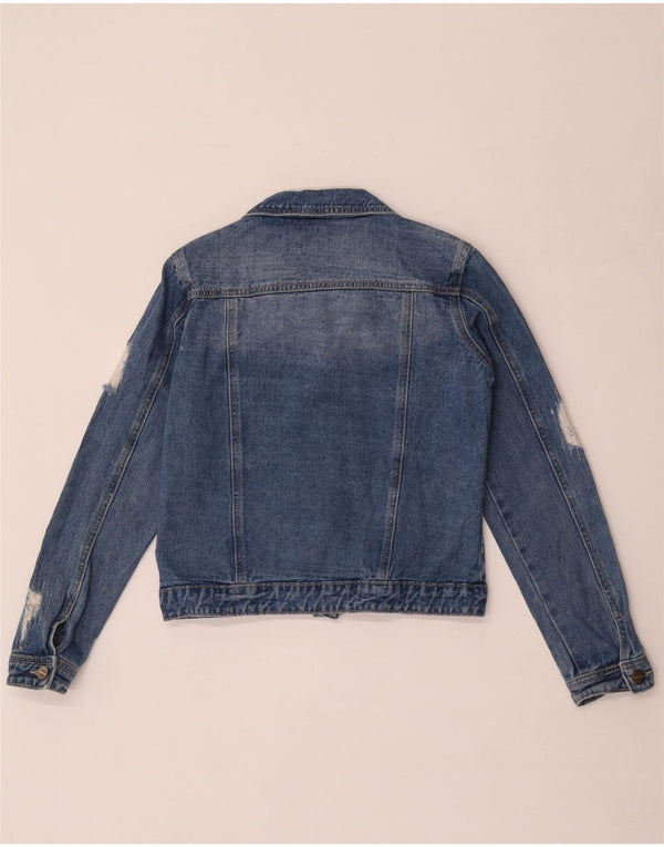 Lipsy Girls Denim Jacket 13-14 Years Blue Cotton