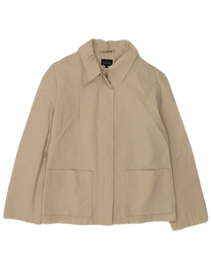 Trussardi Jeans Γυναικείο Bomber Jacket IT 44 Medium Beige Βαμβακερό