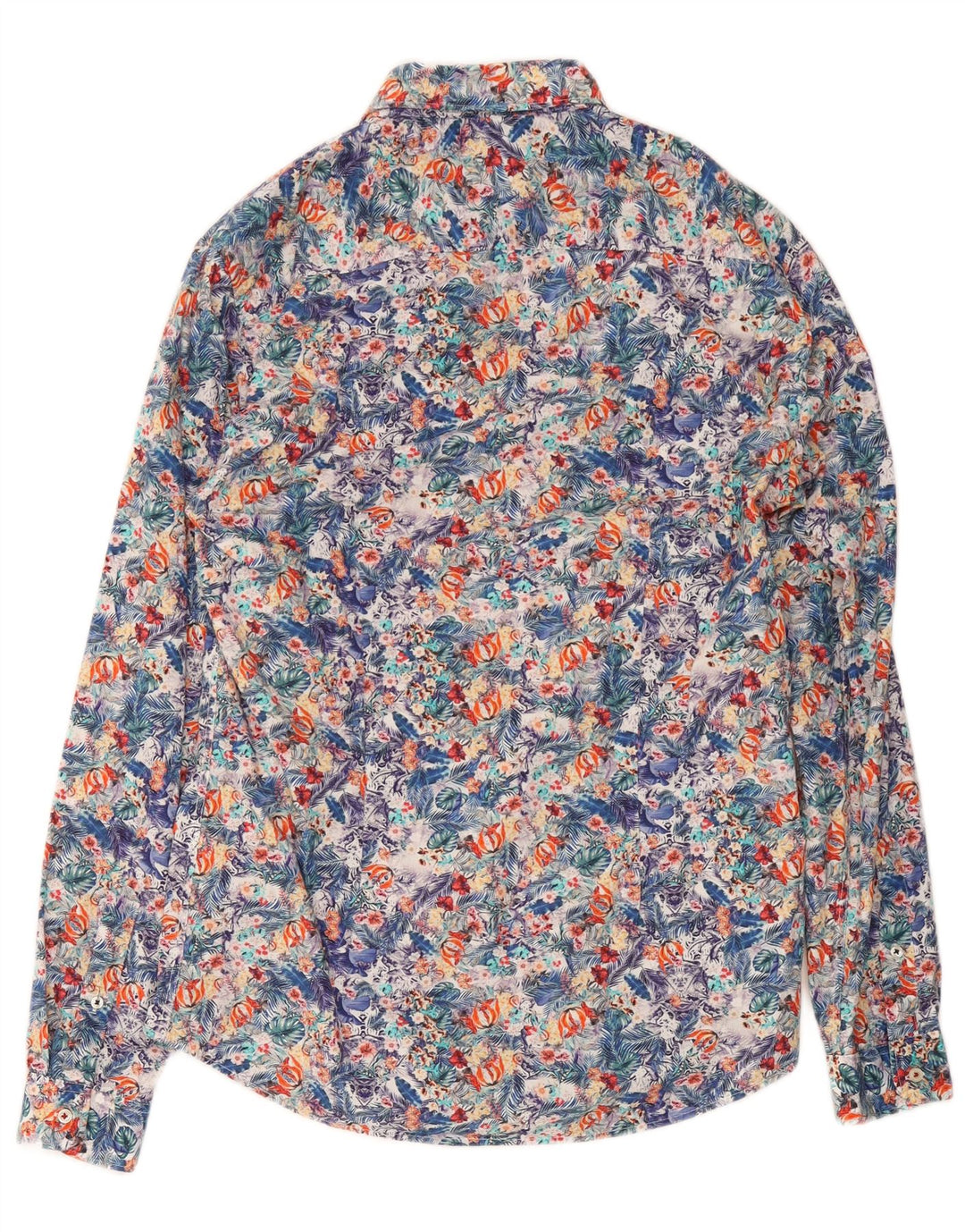 Zara Ανδρικό πουκάμισο Slim Fit Μεσαίο Πολύχρωμο Βαμβακερό Floral