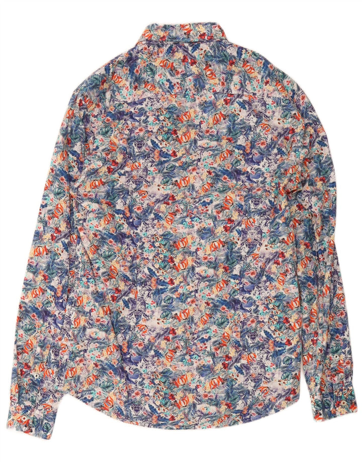 Zara Ανδρικό πουκάμισο Slim Fit Μεσαίο Πολύχρωμο Βαμβακερό Floral
