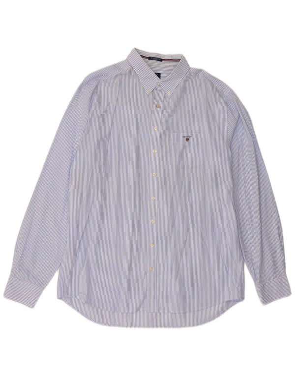 Ανδρικό πουκάμισο Gant Regular Fit Μέγεθος 45/46 18 2XL Μπλε ριγέ βαμβακερό