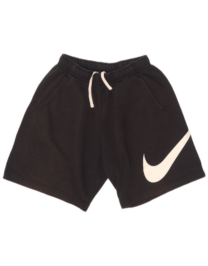 Ανδρικό γραφικό αθλητικό σορτς Nike, μικρό μαύρο βαμβακερό